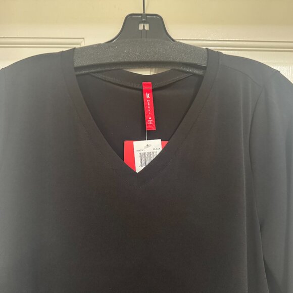 NEW w Tags 2 piece IC Black 2 pc Tunic & pants with Blk Beads accents sz M - Picture 2 of 8